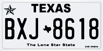 TX license plate BXJ8618