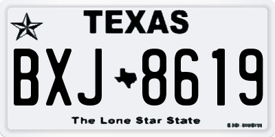 TX license plate BXJ8619