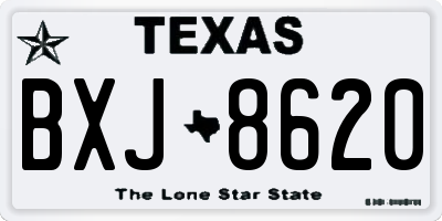 TX license plate BXJ8620