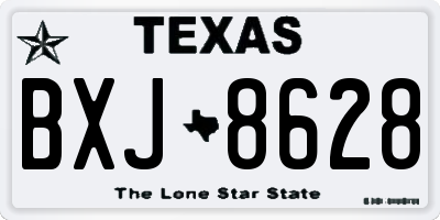 TX license plate BXJ8628