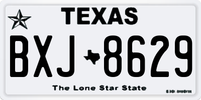 TX license plate BXJ8629