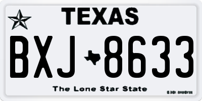 TX license plate BXJ8633