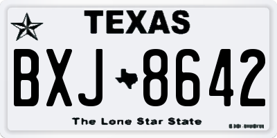 TX license plate BXJ8642