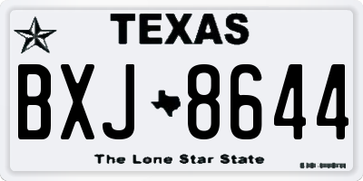 TX license plate BXJ8644