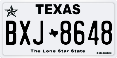 TX license plate BXJ8648