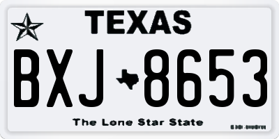 TX license plate BXJ8653