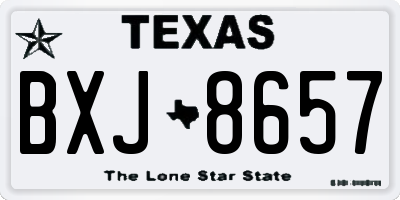 TX license plate BXJ8657