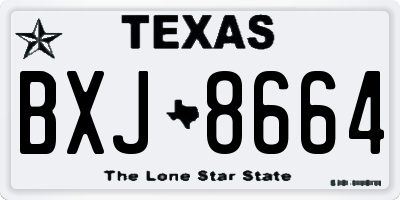 TX license plate BXJ8664