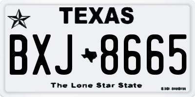 TX license plate BXJ8665
