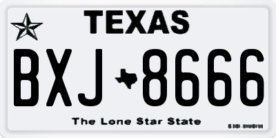 TX license plate BXJ8666