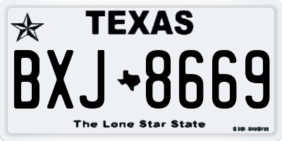 TX license plate BXJ8669