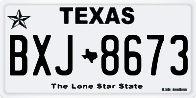TX license plate BXJ8673