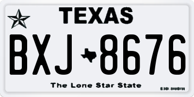 TX license plate BXJ8676