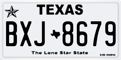 TX license plate BXJ8679
