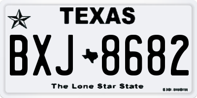 TX license plate BXJ8682