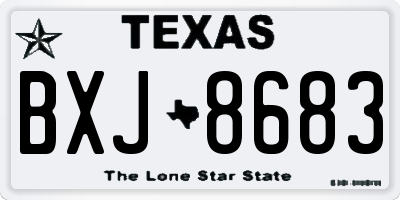 TX license plate BXJ8683