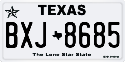 TX license plate BXJ8685