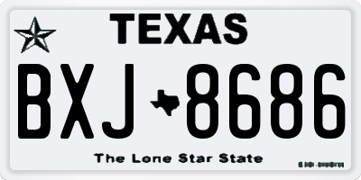 TX license plate BXJ8686