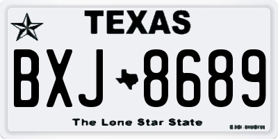 TX license plate BXJ8689