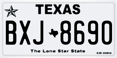 TX license plate BXJ8690