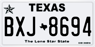 TX license plate BXJ8694