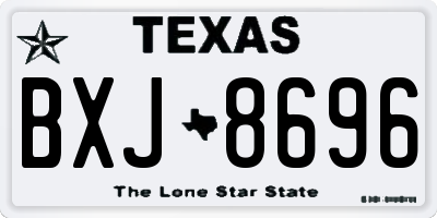 TX license plate BXJ8696