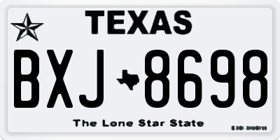 TX license plate BXJ8698