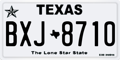 TX license plate BXJ8710