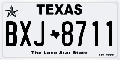 TX license plate BXJ8711