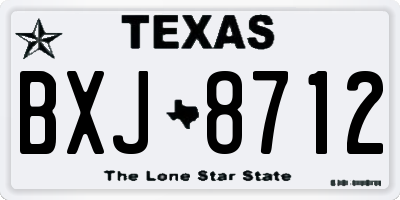 TX license plate BXJ8712