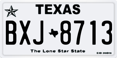 TX license plate BXJ8713
