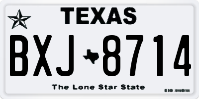 TX license plate BXJ8714