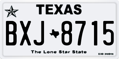 TX license plate BXJ8715