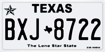 TX license plate BXJ8722