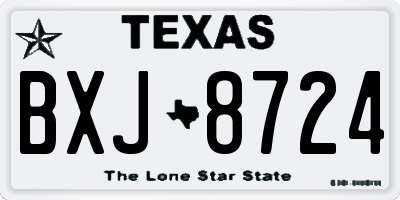 TX license plate BXJ8724