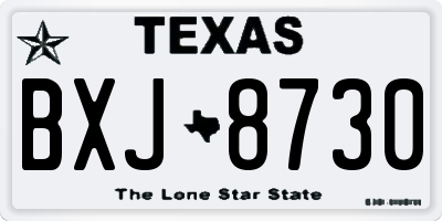 TX license plate BXJ8730