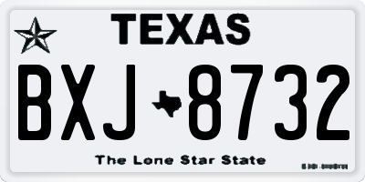 TX license plate BXJ8732