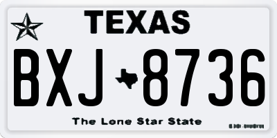 TX license plate BXJ8736