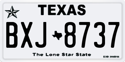 TX license plate BXJ8737