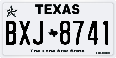 TX license plate BXJ8741