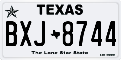 TX license plate BXJ8744