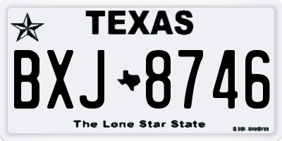 TX license plate BXJ8746