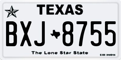 TX license plate BXJ8755