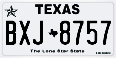 TX license plate BXJ8757