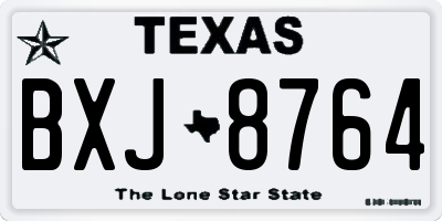 TX license plate BXJ8764