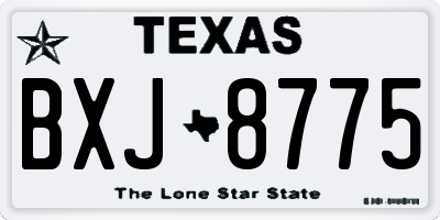 TX license plate BXJ8775