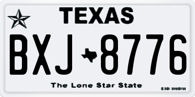 TX license plate BXJ8776