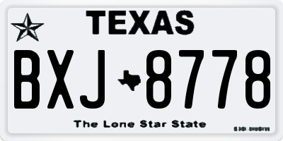 TX license plate BXJ8778