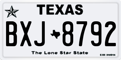 TX license plate BXJ8792