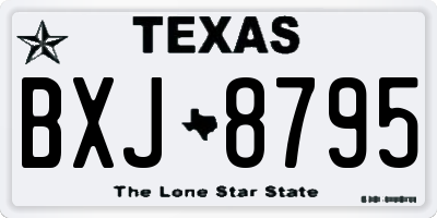 TX license plate BXJ8795